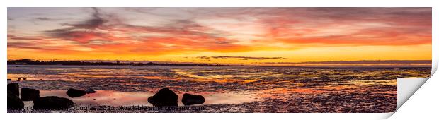 Morecambe Bay Sunset Panorama Print by Keith Douglas