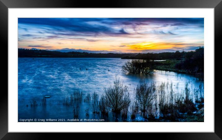 Weirwood Resevoir Sunset  Framed Mounted Print by Craig Williams