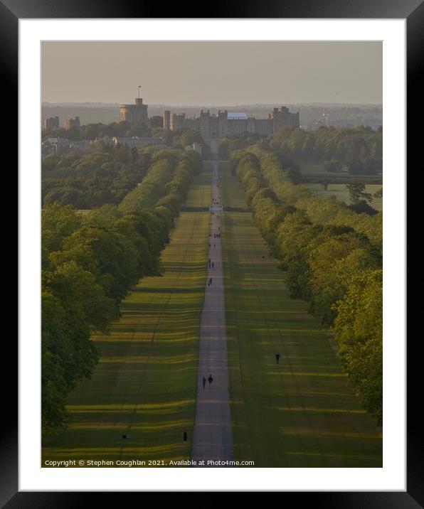 The Long Walk, Windsor Framed Mounted Print by Stephen Coughlan