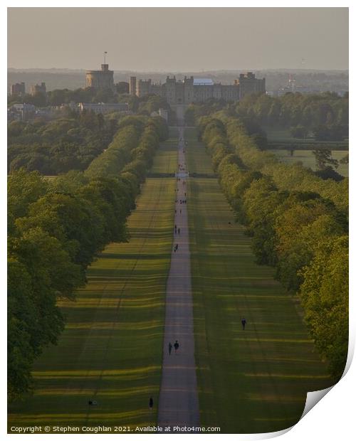 The Long Walk, Windsor Print by Stephen Coughlan