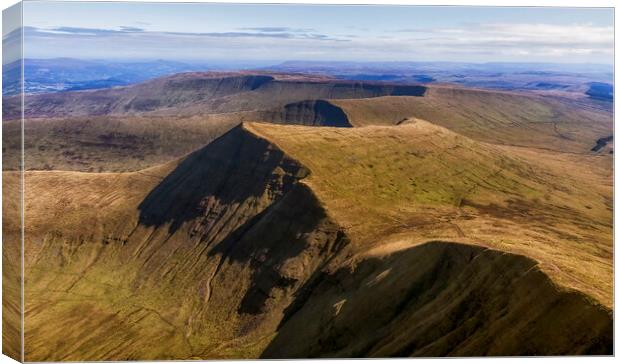 Cribyn on the Brecon Beacons Canvas Print by Leighton Collins