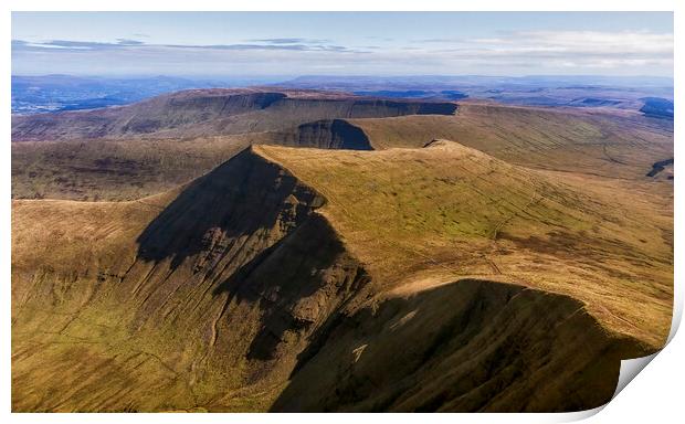 Cribyn on the Brecon Beacons Print by Leighton Collins