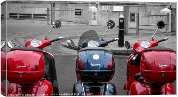 Vespa's Canvas Print by Stephen Coughlan