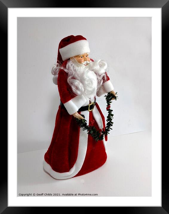  Christmas theme image with Santa.  Framed Mounted Print by Geoff Childs