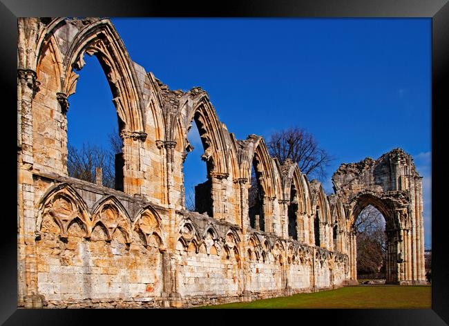 The Ruins of St Mary's Abbey Framed Print by Joyce Storey