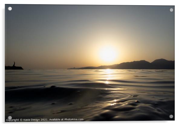 Sunrise over Mirabello Bay, Crete, Greece Acrylic by Kasia Design