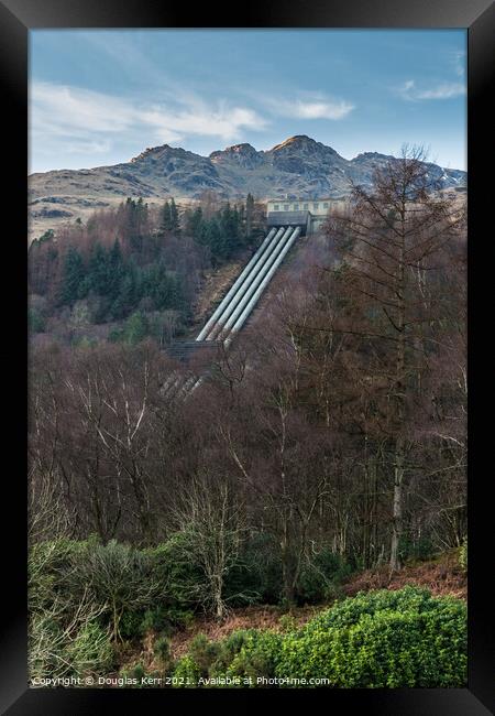 Loch Sloy Hydro-electric pipieline Framed Print by Douglas Kerr