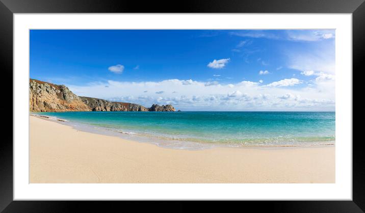 Porthcurno Beach, Cornwall. Framed Mounted Print by Maggie McCall