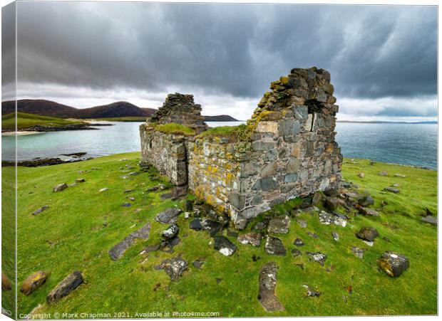 Toe Head Chapel ruins, Isle of Harris Canvas Print by Photimageon UK