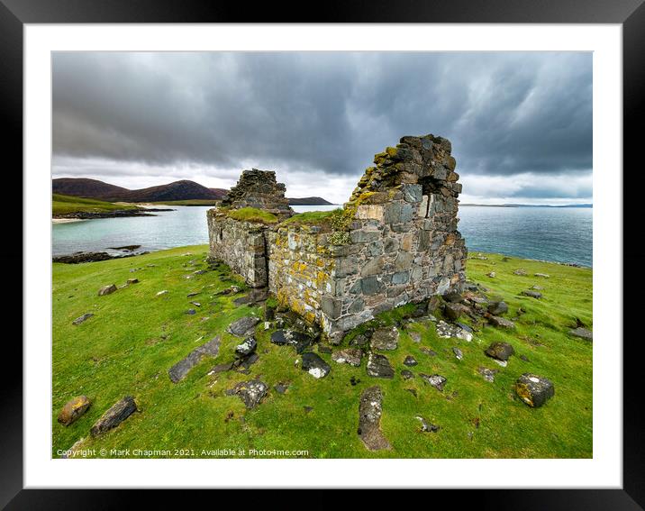 Toe Head Chapel ruins, Isle of Harris Framed Mounted Print by Photimageon UK