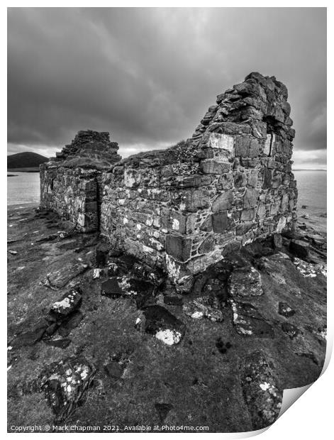 Toe Head Chapel ruins, Isle of Harris Print by Photimageon UK