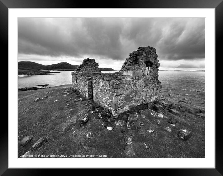Toe Head Chapel ruins, Isle of Harris Framed Mounted Print by Photimageon UK