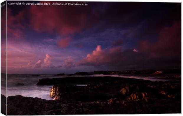 Tranquil Cornish Sunset Canvas Print by Derek Daniel