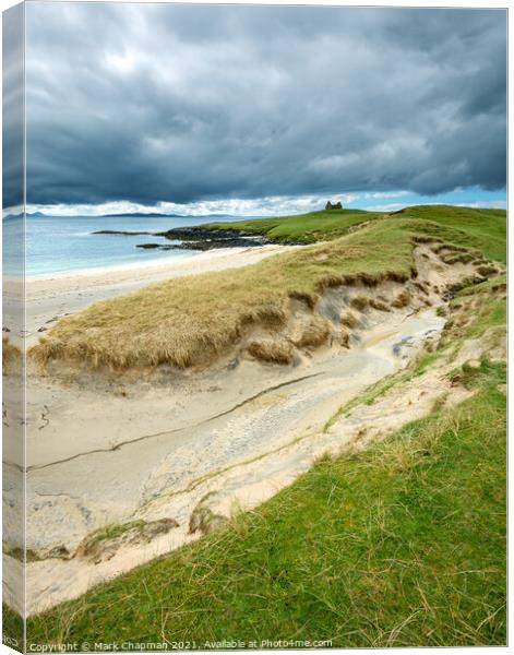 Toe Head Chapel and dunes, Isle of Harris Canvas Print by Photimageon UK