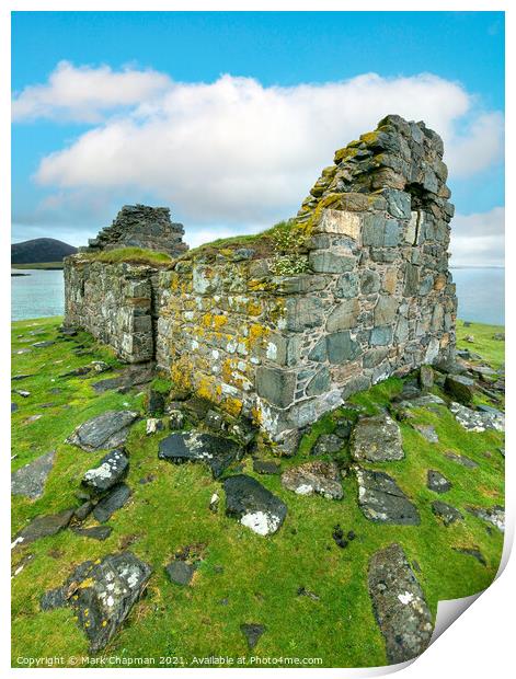 Toe Head Chapel Ruins, Isle of Harris Print by Photimageon UK