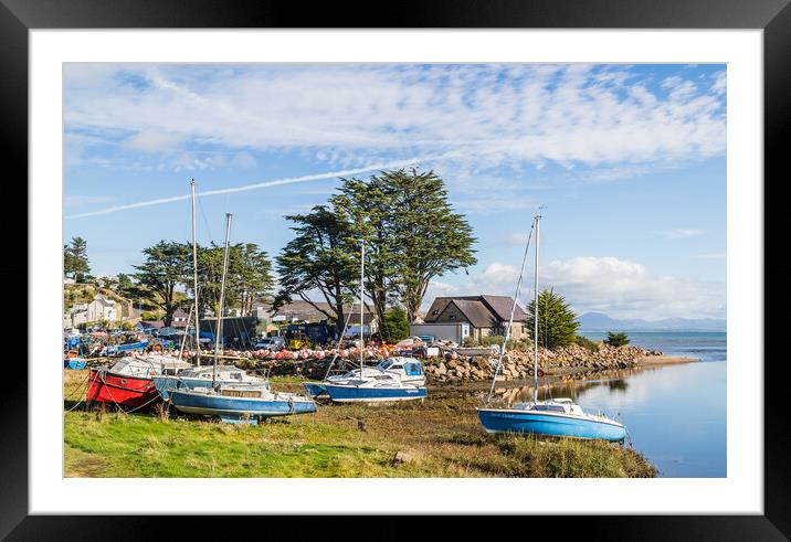 Colourful boats at Abersoch marina Framed Mounted Print by Jason Wells