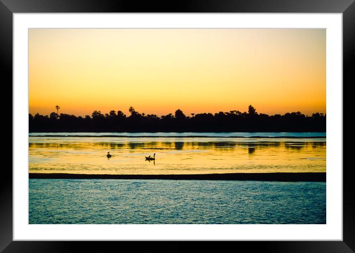 Fishing the Nile Framed Mounted Print by Gerry Walden LRPS
