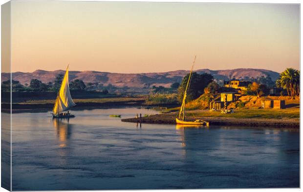 Early morning, River Nile, Egypt. Canvas Print by Gerry Walden LRPS