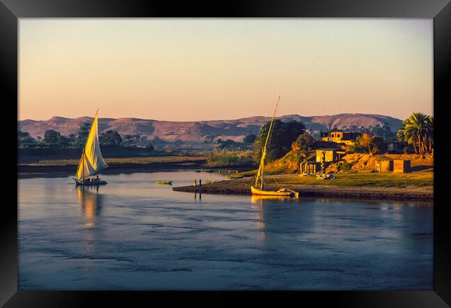 Early morning, River Nile, Egypt. Framed Print by Gerry Walden LRPS