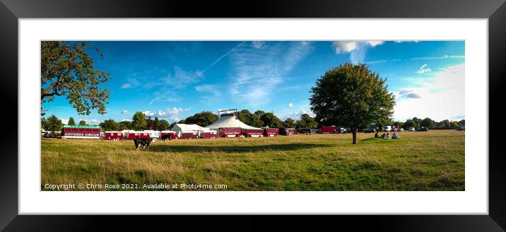 Giffords Circus on Minchinhampton Common Framed Mounted Print by Chris Rose