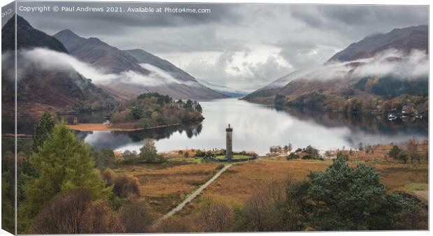 Glenfinnan Monument Canvas Print by Paul Andrews