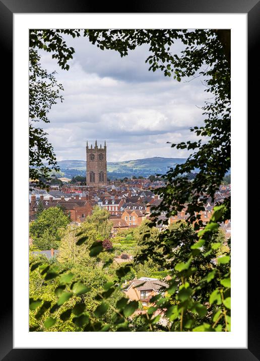 Saint Laurences church tower Ludlow Shropshire Framed Mounted Print by Phil Crean