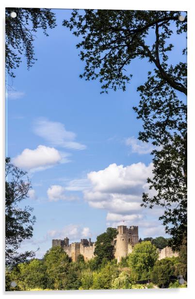 Ludlow castle Shropshire Acrylic by Phil Crean