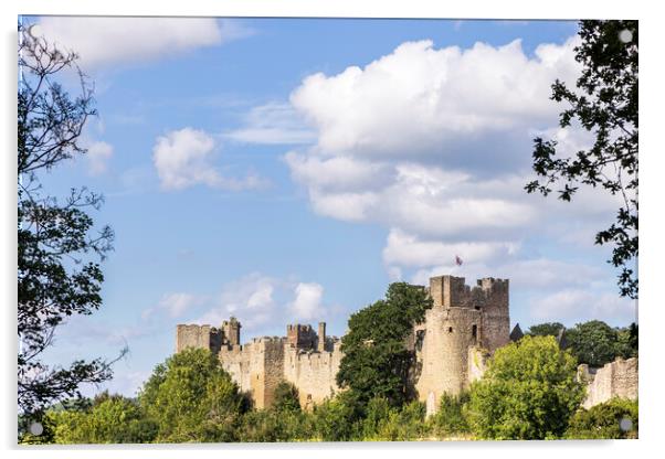 Ludlow castle Shropshire Acrylic by Phil Crean