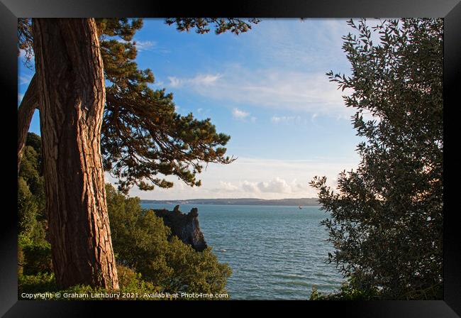 Torquay Coastal Footpath Framed Print by Graham Lathbury