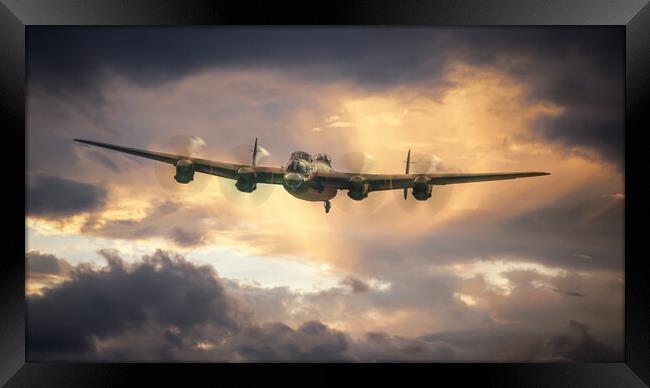 Lancaster Bomber Portrait Framed Print by J Biggadike