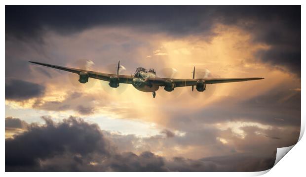 Lancaster Bomber Portrait Print by J Biggadike