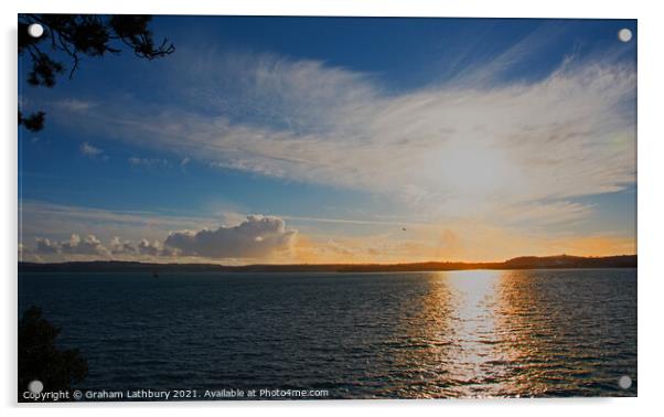 Sunset on the English Riviera - Torquay Acrylic by Graham Lathbury