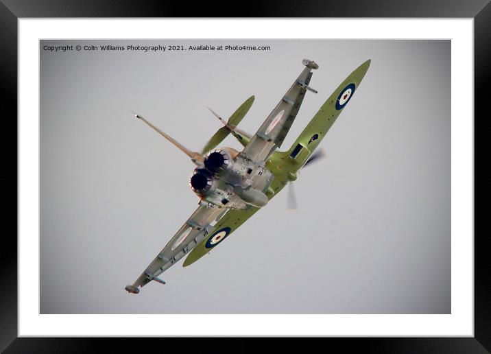 Spitfire and Typhoon Battle of Britain 5 Framed Mounted Print by Colin Williams Photography