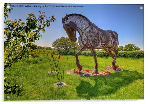 The Featherstone War Horse - 8 Acrylic by Colin Williams Photography