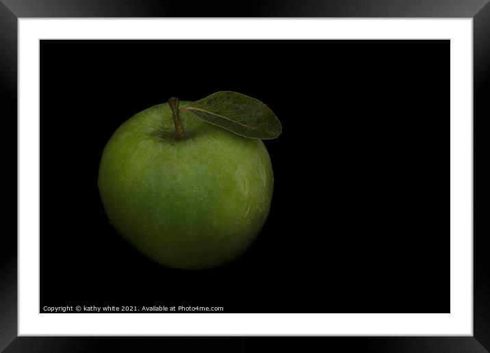 fresh fruit, fresh apple Framed Mounted Print by kathy white