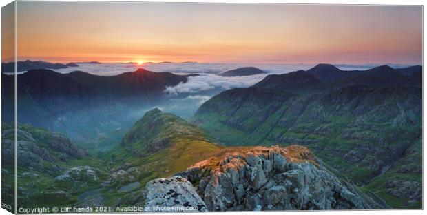 Glencoe Mountain Sunrise Canvas Print by Scotland's Scenery