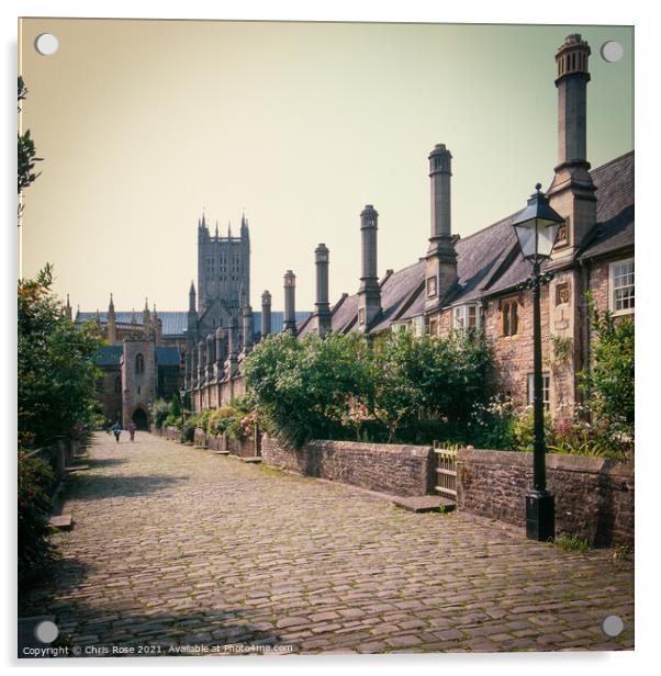 Wells, Vicars Close Acrylic by Chris Rose