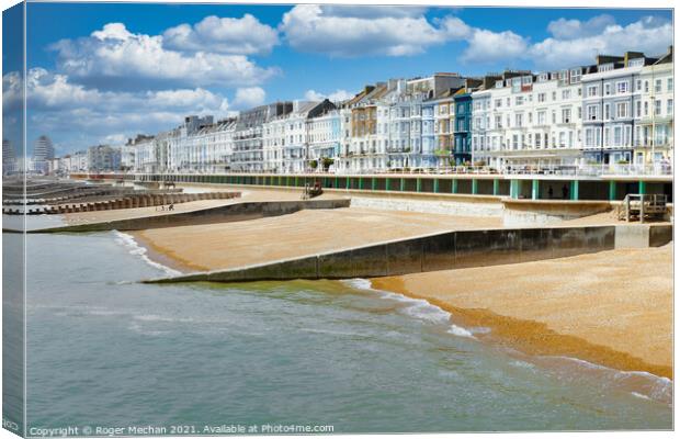 Picturesque Hastings Promenade Canvas Print by Roger Mechan