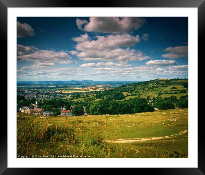 Cleeve Cloud view Framed Mounted Print by Chris Rose