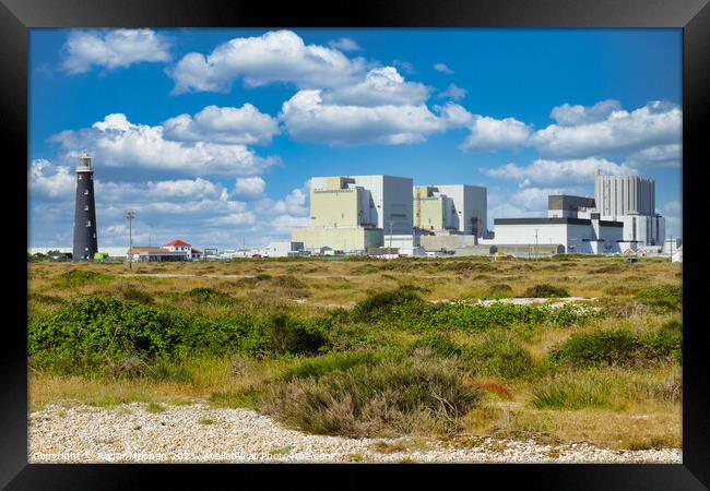 The Nuclear Power of Dungeness Framed Print by Roger Mechan