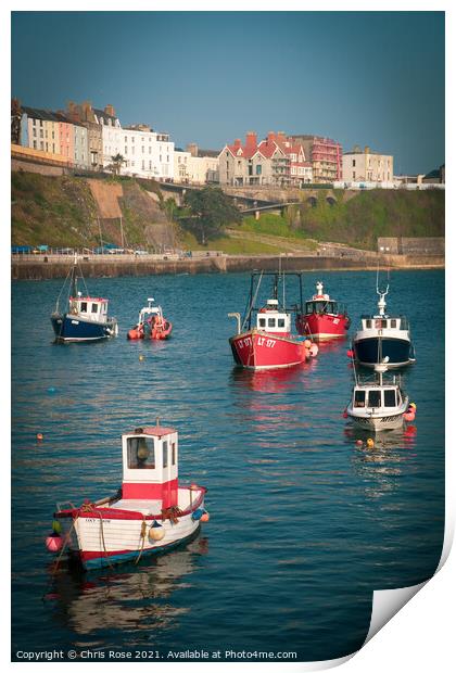 Tenby harbour Print by Chris Rose