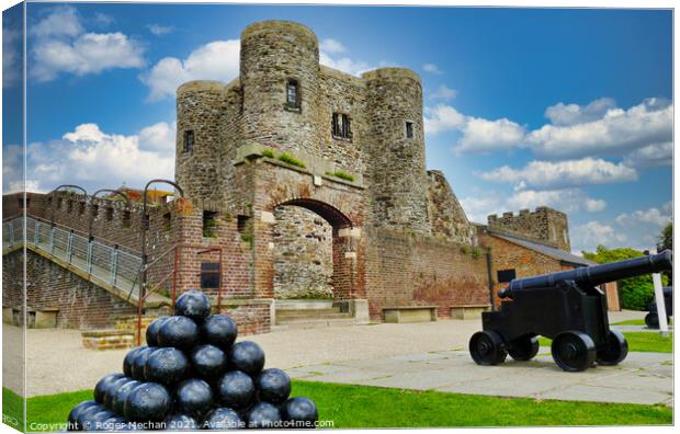 The Mighty Fortifications of Rye Castle Canvas Print by Roger Mechan