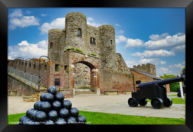 The Mighty Fortifications of Rye Castle Framed Print by Roger Mechan