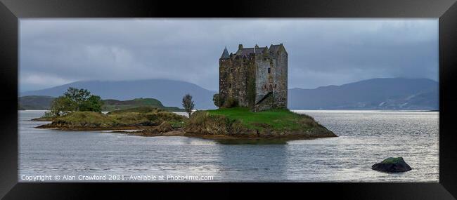 Castle Stalker, Scotland Framed Print by Alan Crawford