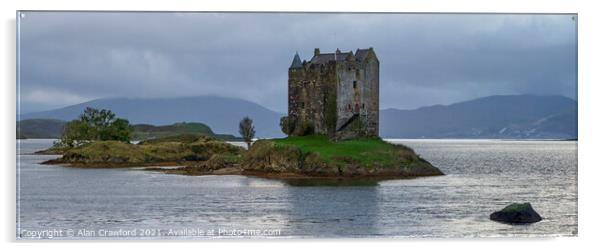 Castle Stalker, Scotland Acrylic by Alan Crawford