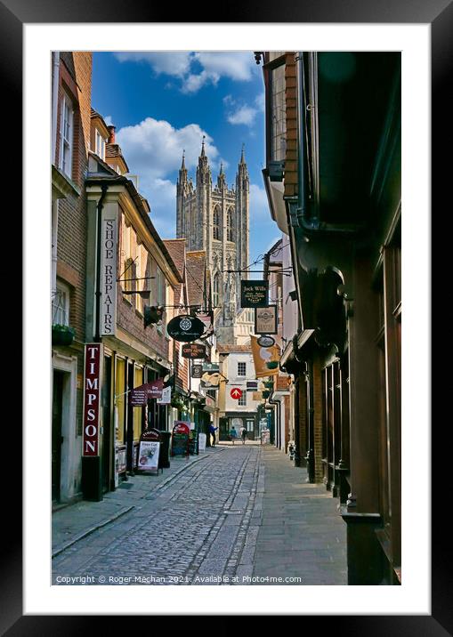 A Glimpse of Canterbury's Reverence Framed Mounted Print by Roger Mechan