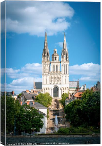 Angers, Cathedral St Maurice Canvas Print by Chris Rose