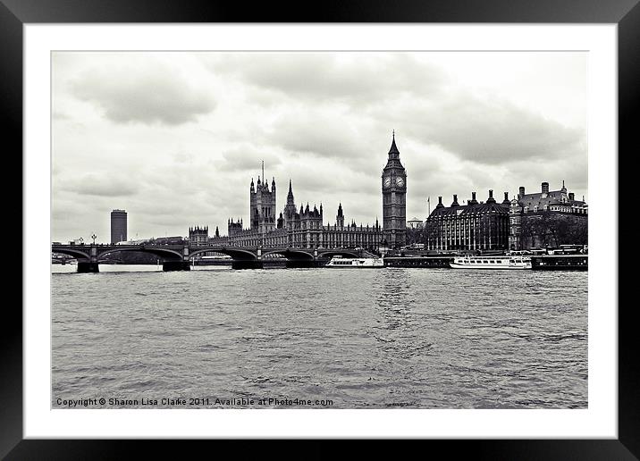 Houses of Parliament Framed Mounted Print by Sharon Lisa Clarke