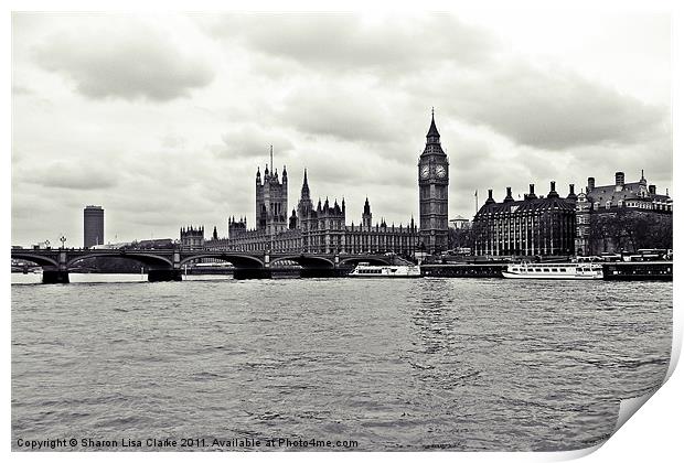Houses of Parliament Print by Sharon Lisa Clarke