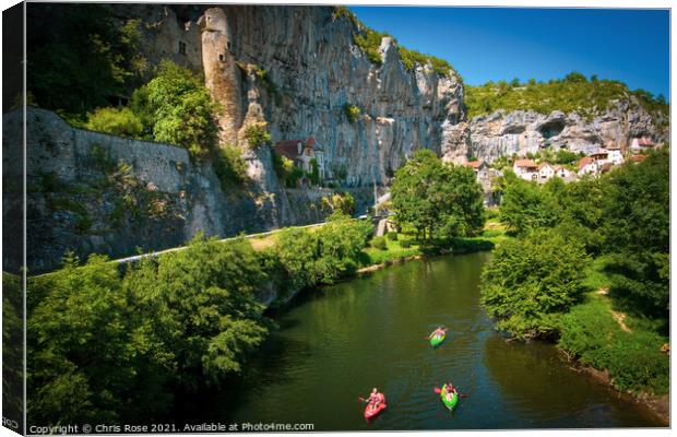 The Cele Valley, kayaks Canvas Print by Chris Rose